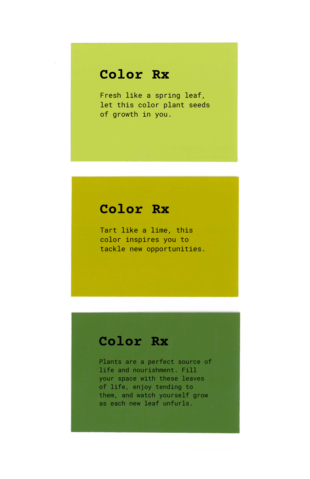 Triple Dose: The Greens