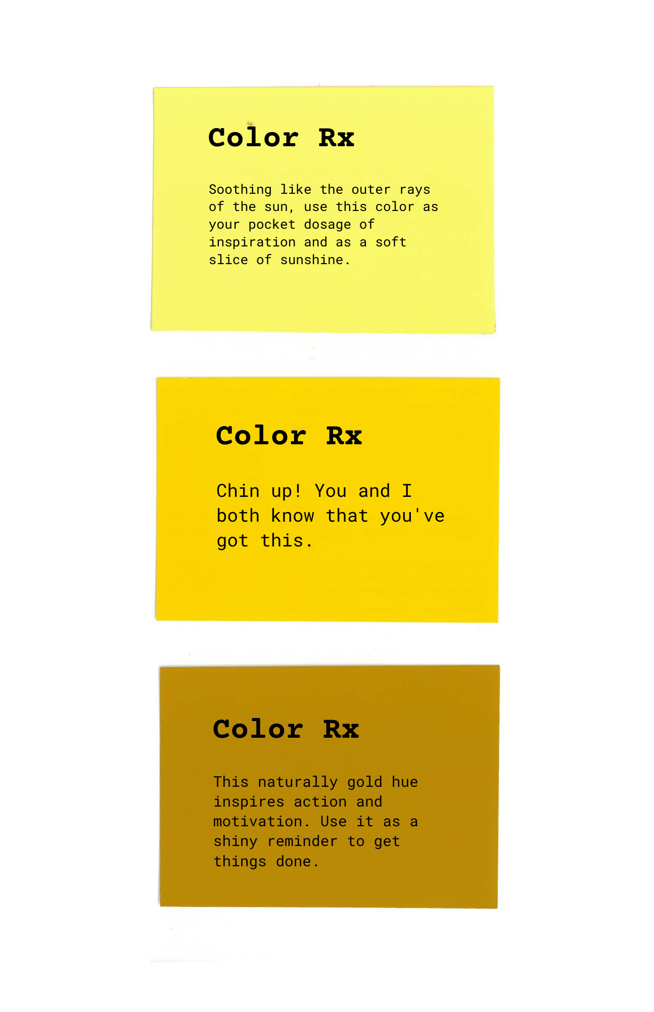 Triple Dose: The Yellows